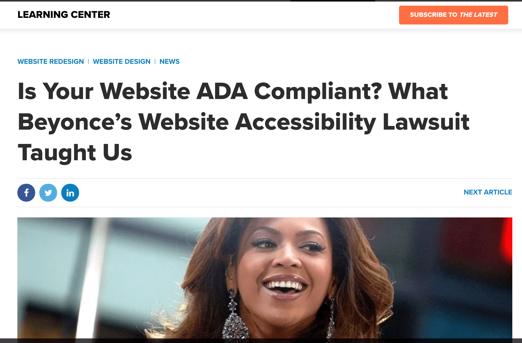 Is Your Website ADA Compliant? What Beyonce's Website Accessibility Lawsuit Taught Us